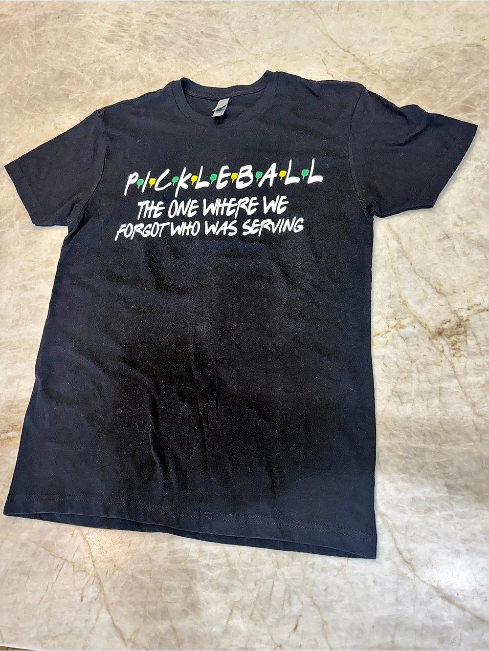 Pickleball Apparel “The One Where We Forgot Who Was Serving” Graphic Tee